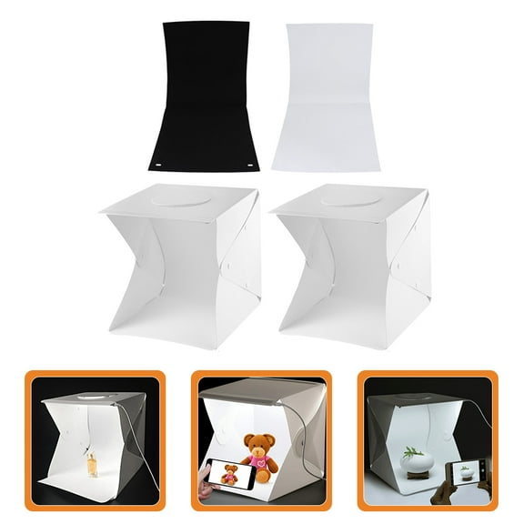 Homoyoyo White for Photography Professional Photo Studio Equipment 1 Set with LED Lighting