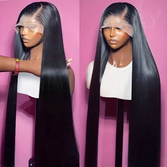 13x6 Lace Front Wigs Human Hair Pre Plucked 200 Density Straight Lace Front Wigs HD Lace Frontal Wigs for Women Natural Black with Baby Hair Glueless Wigs Natural Hairline Lace Frontal Wig 20 Inch