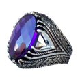 thumbnail image 2 of KDSJSXW Stackable Rings for Women Fashion Elegant Purple Stone Jewelry Ring Jewelry Engaged Ring for Women And Men Spinelli Ring Rings for Women Sterling Silver Stackable Rings for Women(Silver,9), 2 of 6