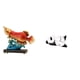 thumbnail image 1 of Reloj de pared con forma de panda y estatua de arowana, moderno, de resina, tablero de densidad, adorno animal, decoración única para estantería,, 1 of 8