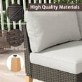 thumbnail image 3 of POCASSY Outdoor Sectional Set with 3 Seater Sofa, Chair and Ottoman, All Weather Wicker Patio Rattan Set with Thick Cushions for Balcony, Porch, Garden, Beige, 3 of 8