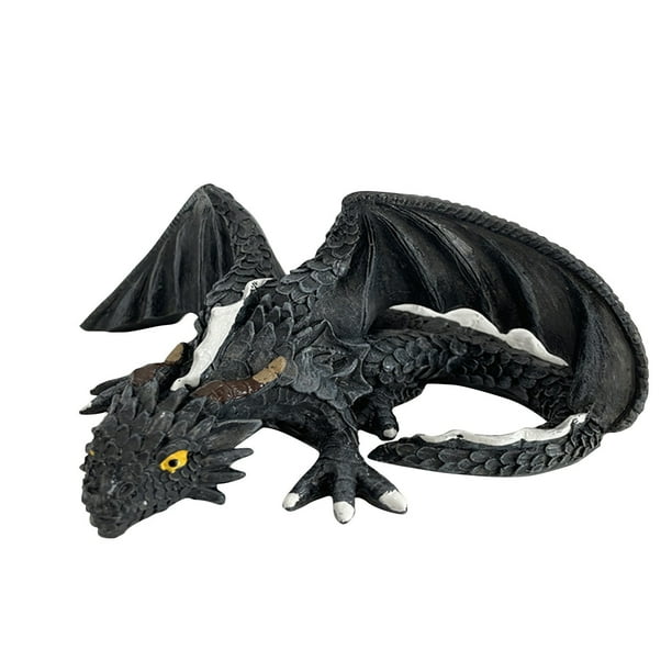Decoración de Halloween Escultura-Dragón De Dragón En Cuclillas De Halloween, Estatuas Góticas De Jardín De Resina De Dragón, Artesanías De Escultura De Dragón Gótico Para Jardí(Buy 2 save 10%)