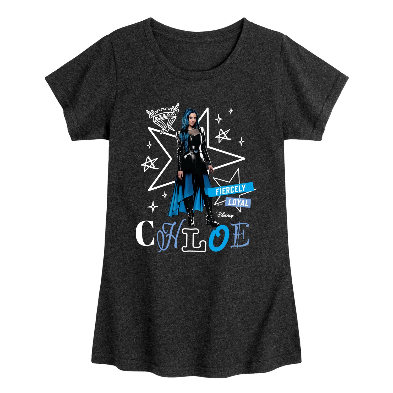 Descendants 5 - Chloe Fiercely Loyal - Youth Girls Fitted Short Sleeve T-Shirt