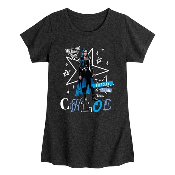 Descendants: Wicked Wonderland - Chloe Fiercely Loyal Girls' Fitted Short Sleeve Graphic T-Shirt