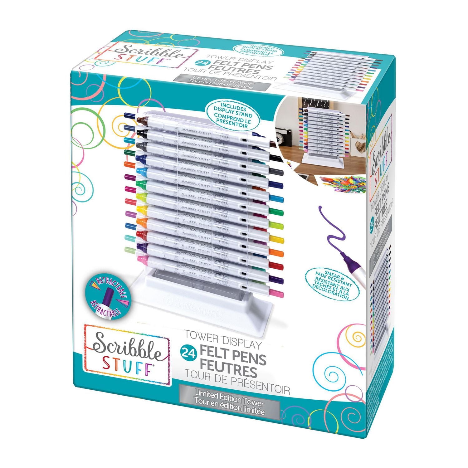 Scribble Stuff 24pc Retractable Felt