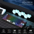 thumbnail image 6 of WK61 Wired Gaming Keyboard, 60% Percent RGB Backlit Mechanical Keyboard Gasket Mount with PBT Keycaps, Compact 61 Keys Hot Swappable Cream Switch, for Windows Laptop PC Mac, Black, 6 of 6