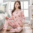 thumbnail image 5 of Women Plus Size Cute Cat Strawberry Printing Sleepwear Set, 5 of 6