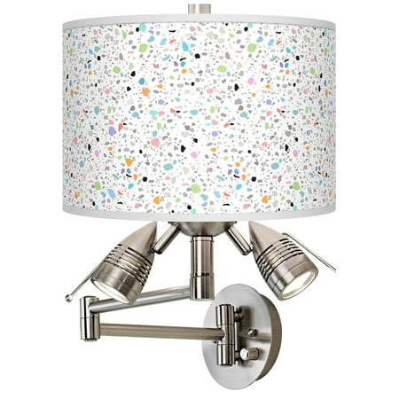 

Giclee Gallery Colored Terrazzo Giclee Plug-In Swing Arm Wall Lamp