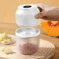 thumbnail image 6 of JWDX Food Blender Clearance, Electric Garlic Chopper Meat Grinder Portable Mini Food Processor Vegetable Masher with Type C Charging Garlic Masher Mincer for Onions Meat 300Ml (White), 6 of 9