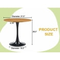 thumbnail image 5 of LiviNest Compact Round Dining Table for Small Spaces: 31.5" Tulip Table - Space-Saving Pedestal Base for 2-4 People - Mid Century Modern Kitchen & Apartment Bistro Table (Faux Wood), 5 of 6