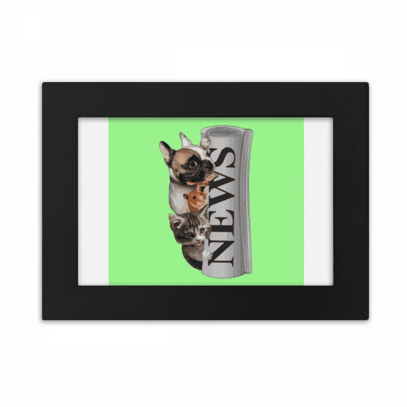 Roll Newspaper Pet Group Art Deco Fashion Desktop Photo Frame Ornaments Picture Art Painting