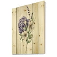 thumbnail image 2 of Designart 'Bouquet Of Lavender Anemone Artichoke & Hydrangea ' Traditional Print on Natural Pine Wood, 2 of 5