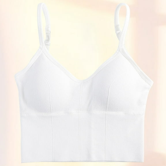 FRCOLOR Wireless Bra Strapless Bras for Women Full Support Women's Miss White