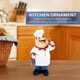 thumbnail image 2 of Retro Chef Model Ornaments Resin Crafts Mini Chef Figurines Home Kitchen Restaurant Bar Coffee Decor, 2 of 5