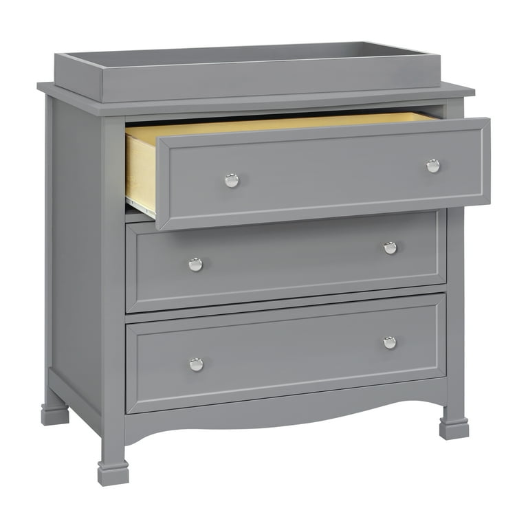 DaVinci Kalani Solid Pine Wood 3-Drawer Dresser in Gray - Walmart.com