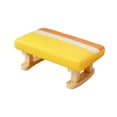 thumbnail image 2 of simhoa Foot Rest with Wooden Legs Padded Footstool for Dining Shoe Changing Doorway Yellow, 2 of 8