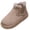 Khaki, variant on Women's Fashionable Casual Versatile Plus Size Fleece Lined Thick Warm Winter Snow Boots For All Day Comfort Style