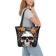 thumbnail image 2 of Balery Flower Horn Skull Bolsa de Hombro con Diseño, Bolsa Grande y Duradera, Bolsa Versátil para Compras, 2 of 6