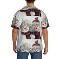 thumbnail image 3 of Kdxio Men'S Hawaiian Shirt For Men Short Sleeve Shirt Christmas Snowman With Hat Summer Casual Holiday Beach Button Down T-Shirts, 3 of 5
