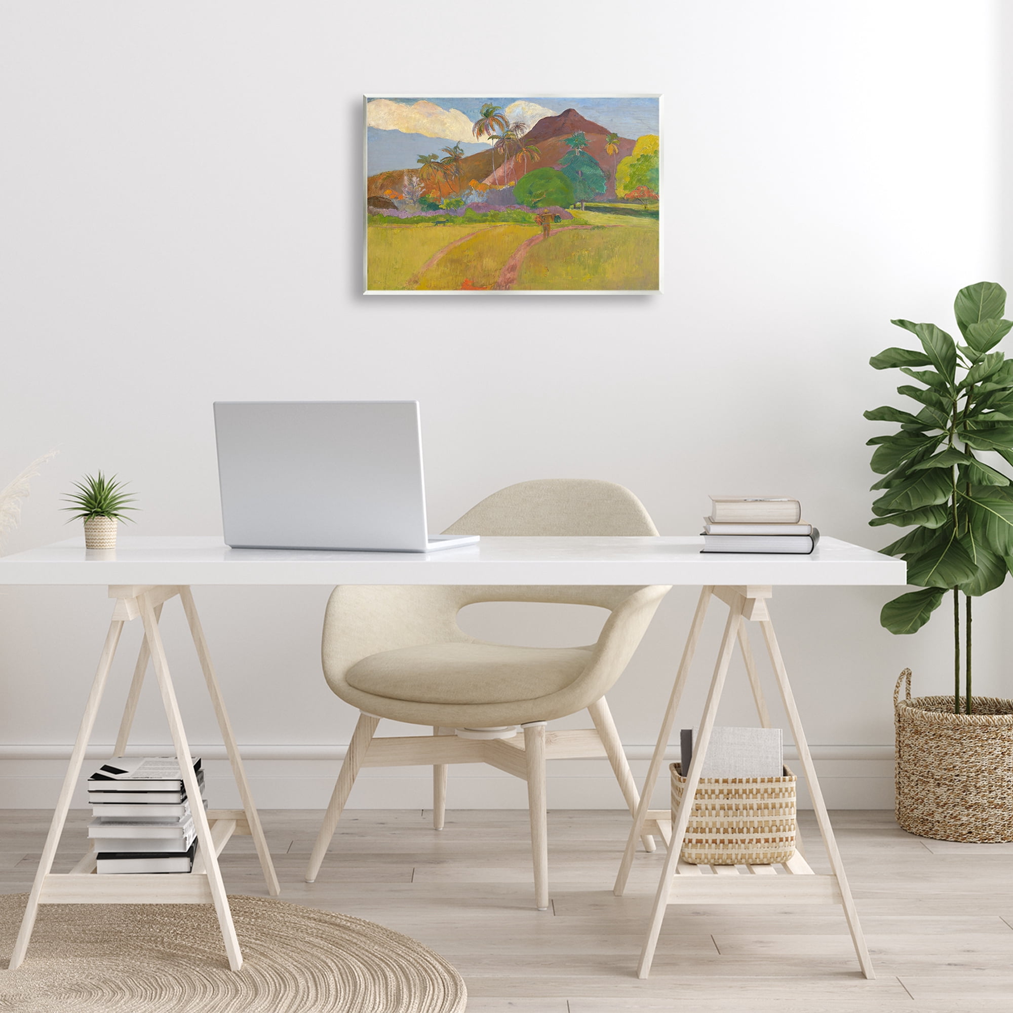 Stupell Industries Classic Tahitian Landscape Landscape & Nature Painting Unframed Art Print Wall Art, 19 x 13