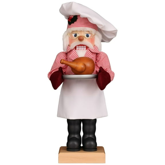 Alexander Taron 18" Christian Ulbricht Chef Santa with Turkey Christmas Nutcracker