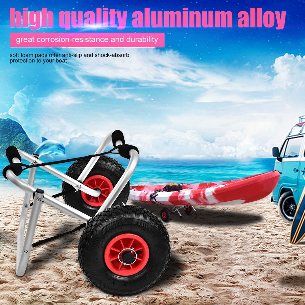 Tebru Aluminium Alloy Kayak Canoe Wheel Dolly Boat Carrier Trolley Cart Transport,Kayak Trolley, Kayak Transport Trolley