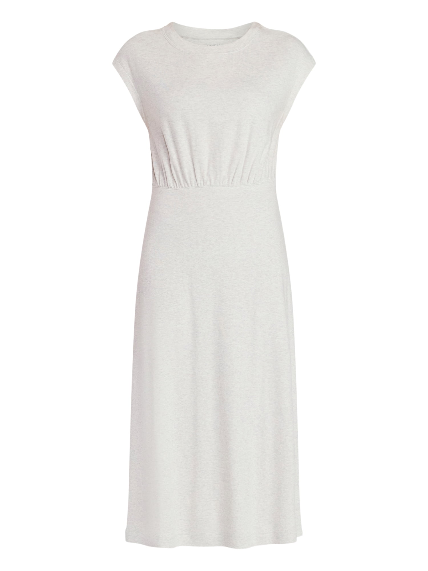 Time and Tru Women’s Cotton Knit Midi Dress with Dolman Sleeves, Sizes XS-XXXL