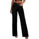 thumbnail image 1 of Pantalones PRETTYGARDEN de Pierna Ancha, Tiro Alto, Elásticos, Negros, 1 of 3