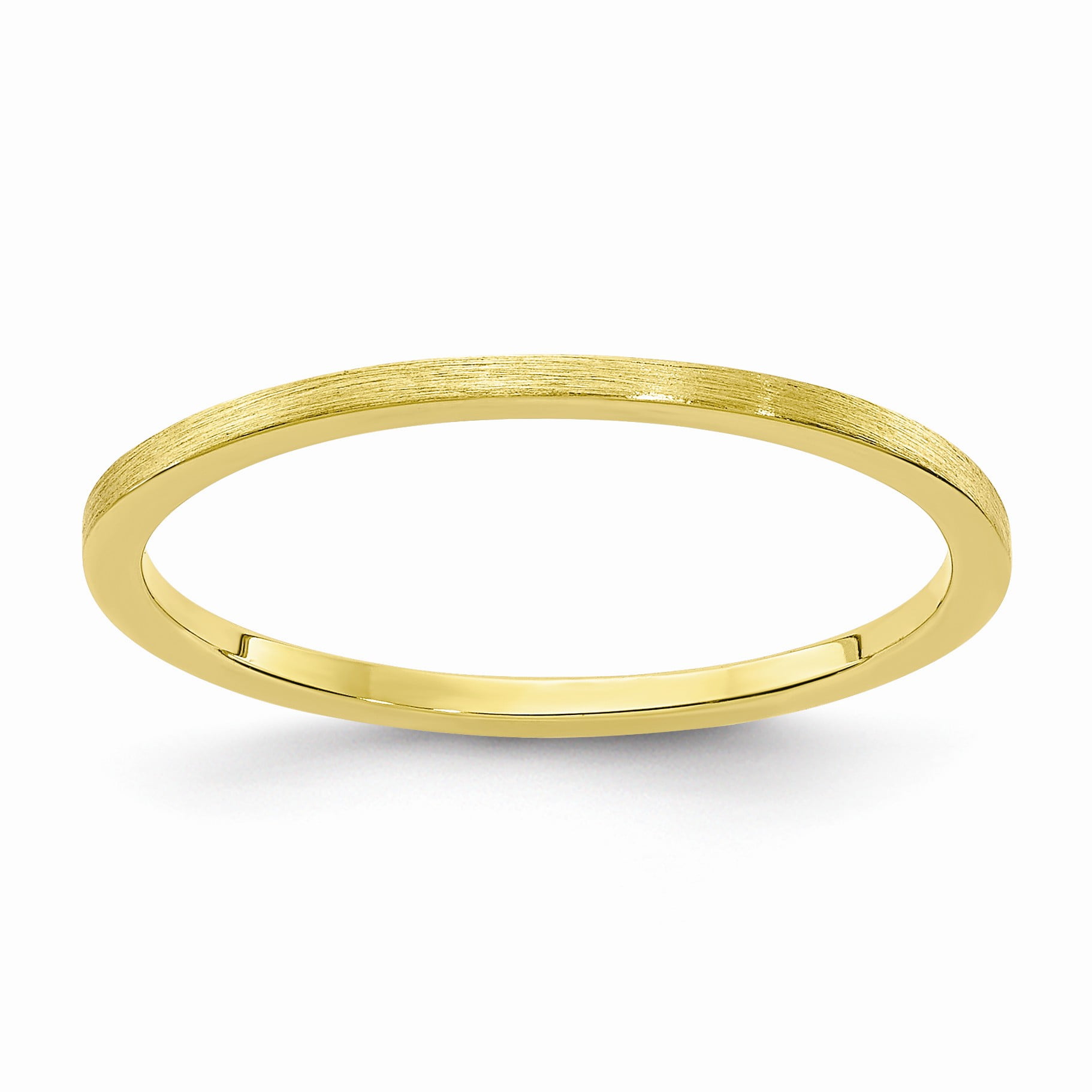 Bonyak Jewelry 18k Yellow Gold 1 mm Flat Band Size 10 Bonyak Jewelry 18k Yellow Gold 1 mm Flat Band Size 10