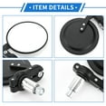 thumbnail image 5 of Unique Bargains 1 Set Motorcycle Rear View Mirrors Bar End Side Mirrors Mount Universal Adjustable Aluminum Black M8 Round Shape, 5 of 7