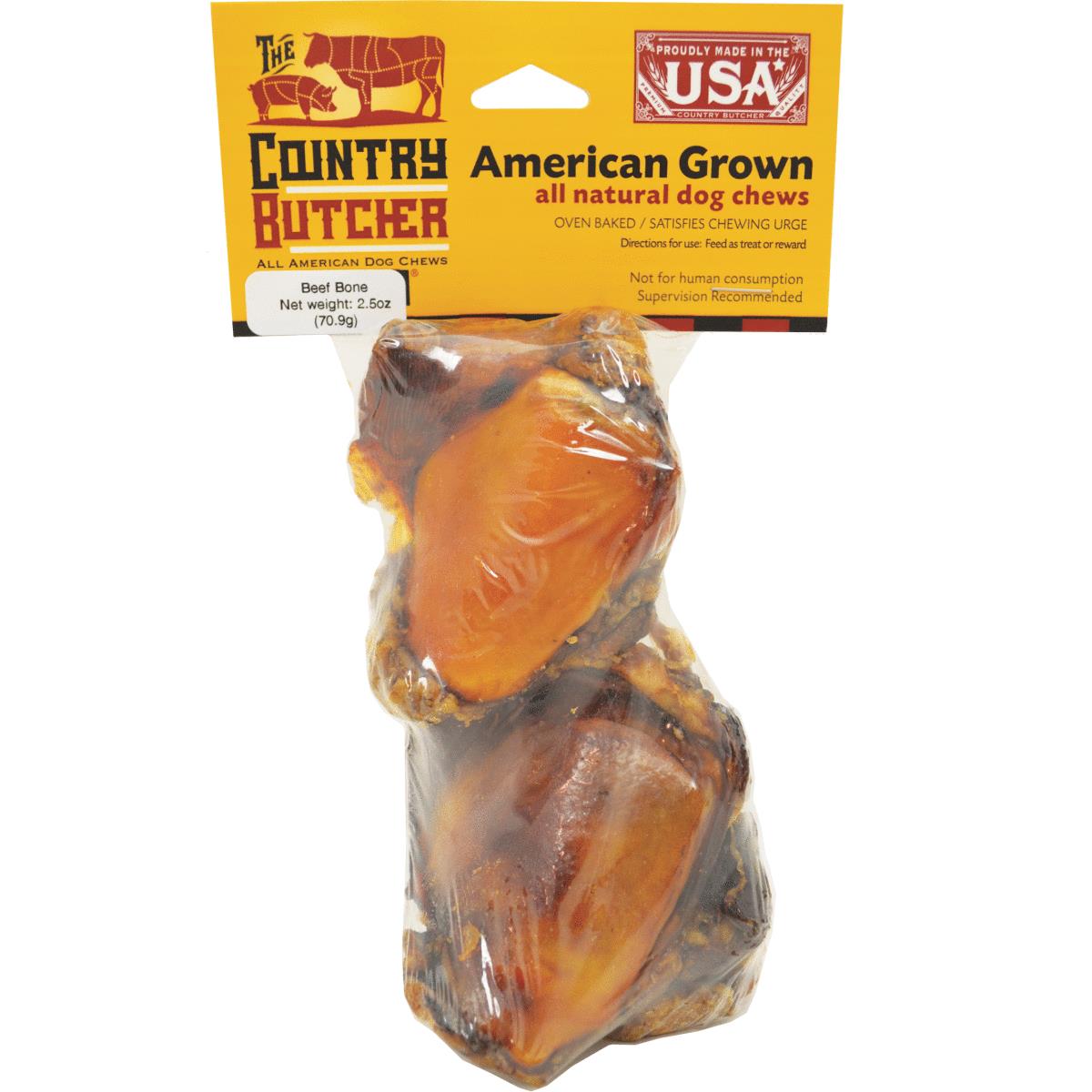 The Country Butcher 2.5 Oz. Beef Knee Cap Chew Bone (2Pack) 07412