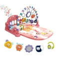 thumbnail image 1 of Alfombrilla de juego para bebés Dearlomum Baby Gym con 5 juguetes de 0 a 12 meses, color rosa, 1 of 6