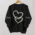 thumbnail image 2 of Dgankt Valentine's Day Shirts for Women Fashion Crewneck Print Long Sleeve Shirt Casual Womens Tops,Sizes XS-XL, 2 of 6