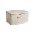 thumbnail image 2 of Foldable Clothes Storage Box with Zipper and Handles Large Fabric Cotton Linen Organizer Bin for Closet Wardrobe, 2 of 6