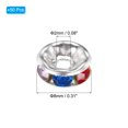 thumbnail image 2 of 8mm Rondelle Spacer Beads, Crystal Rhinestone Bead Spacers, Multicolored Silver, 50 Pack, 2 of 5