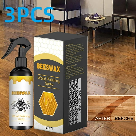 3PCS Natural Beeswax Care Spray & Restorer, Beeswax Wood Polish, 2025 New Beeswax Spray Furniture Polish, Protective Conditioning Formula With Pure Beeswax 120ml