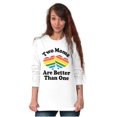 thumbnail image 5 of Two Moms are Better than One LGBTQ Women's Long Sleeve T Shirt Brisco Brands X, 5 of 6