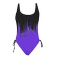 thumbnail image 5 of UTSJKR Swimsuit for Women 2025 Gradient Square Neck One Piece Bathing Suits Sexy Modest Slimming Athletic Beach Swimwear Purple 6, 5 of 6