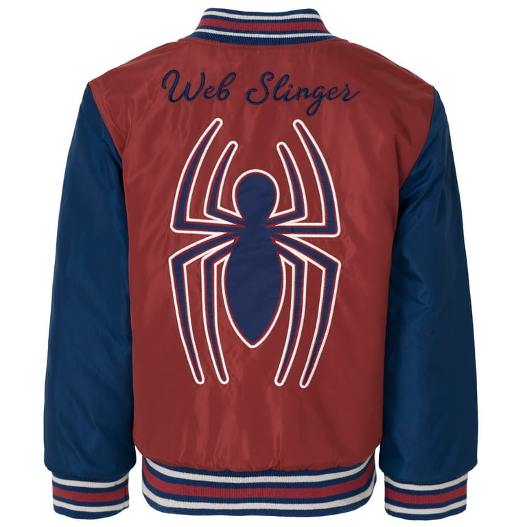 Spiderman letterman jacket discount