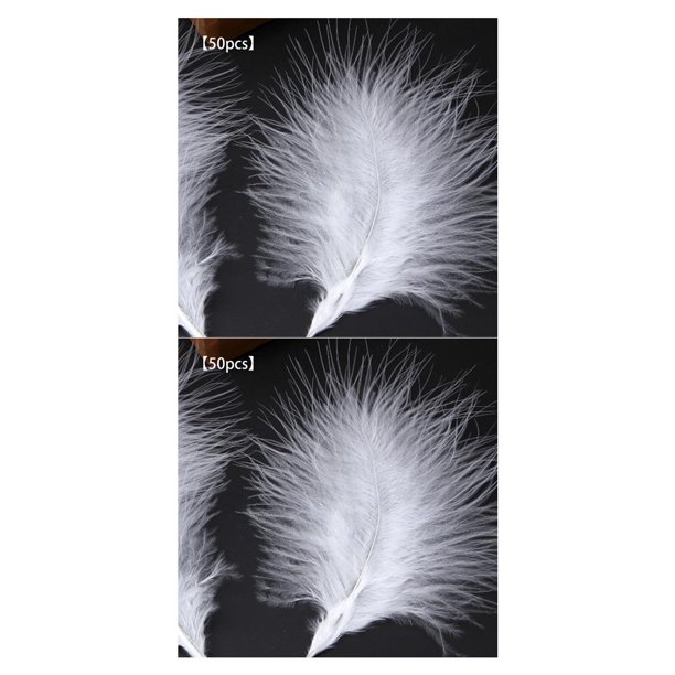 Toystoory 50 Uds ala de vacaciones decoración de plumas colgante de pared árbol de Navidad adorno para el hogar Blanco 2piezas