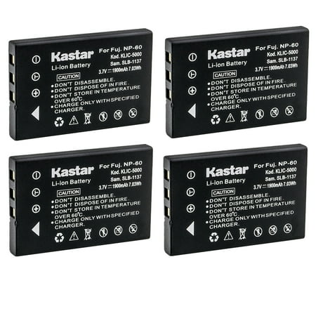 Image of Kastar 4-Pack Battery Replacement for Vivitar Digital Video Cameras DVR-840XHD DVR-565HD DVR-390H DVR-530 DVR-545 DVR-550 DVR-550G DVR-688 DVR-710 DVR-7300X Vivicam 3930 Vivicam 4000