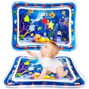 BUSATIA Inflatable Tummy Time Mat, Premium Baby Water Play Mat for Infants and Toddlers, Baby Toys for 3 to 24 Months, Fun Activity Center with Early Sensory Play, Gift for Boys & Girls