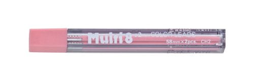 CH2-B Pentel Multi 8 Color Lead Refill 3 Tubes of 2 Leads 2mm Red 