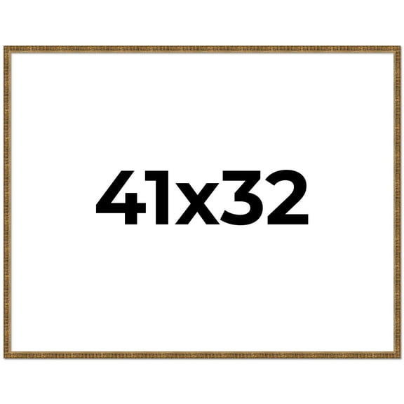 41x32 Frame Gold Solid Wood Picture Frame - Complete Modern Photo Frame Includes UV Acrylic