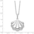 thumbnail image 4 of Sterling Silver Rhodium-Plated Shell Ash Holder 18In Necklace Made In Sri Lanka qsx784, 4 of 5