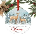 thumbnail image 2 of Koyal Wholesale Family Metal Christmas Ornament, My First Christmas As Mommy 20xx, Watercolor Rustic Deer, 1-Pack, 2 of 3