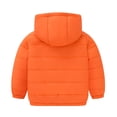 thumbnail image 3 of Otqutp Kids Boys Girls Long Sleeve Hooded with Pockets Solid Color Short Cotton Jacket Full Zip Outwear for Children 1-10 Years(Orange,9-10 Years), 3 of 8
