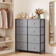 Nextay 8-Drawer Dresser, Fabric Storage Tower for Bedroom, Hallway, Entryway, Tall Chest Organizer Unit with Fabric Bins,Blue Gray