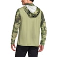 thumbnail image 3 of Men's Fishing Shirts Upf 50+ UV CamouflageShirt Long Sleeve Summer Outdoor Fishing Cooling Shirts with Mask,Green M, 3 of 5