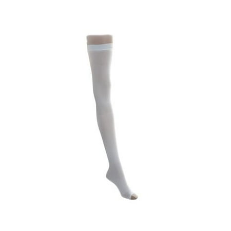 Medline EMS Thigh Length Anti-Embolism Stockings,White,Medium MDS160848